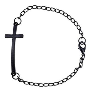 NWOT Black Cross Chain Bracelet